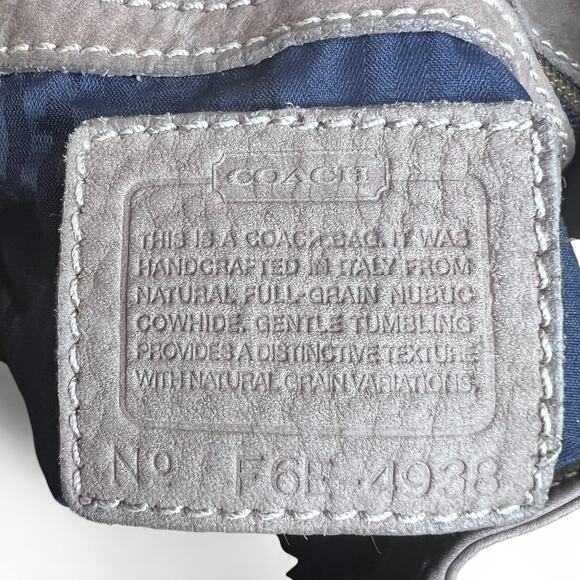 Coach Vintage Sonoma Nubuc Backpack 4938 Sand Khaki Tan Made in Italy 1996 - Picture 7 of 10